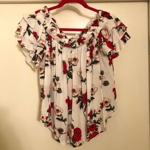 Off the shoulder roses